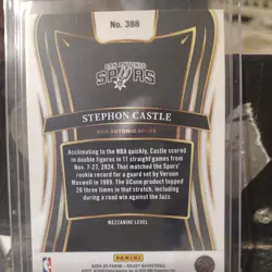 2024-25 Panini Select - Mezzanine Stephon Castle #388 (RC) - Image 3