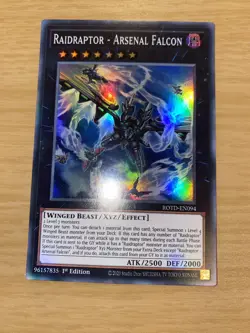 YuGiOh RAIDRAPTOR - ARSENAL FALCON ROTD-EN094 Super Rare 1st Edition NM - Image 1
