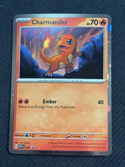 NM! Charmander SVP047 151 Cosmos Holo Black Star Promo Pokemon Card! - Image 1