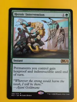 Heroic Intervention. M21 rare instant Magic the Gathering Card. - Image 3