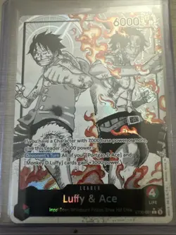 Luffy & Ace Op16 Alt Art Leader Card One Piece Card Game TCG English NM - Image 1