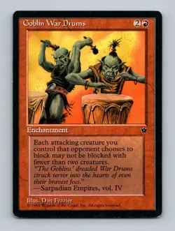 Goblin War Drums (Frazier) Fallen Empires Non-Foil MTG MP - Image 1