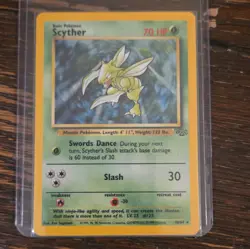 Pokemon Scyther 10/64 Jungle Holo Rare Holo 70 HP Basic Unlimited ENG - Image 1