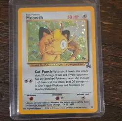 Pokemon TCG Meowth Wotc Promo 10/53 Holo Promo ENG 2000 50 HP Basic - Image 1