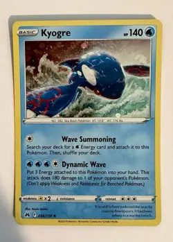 Pokemon Kyogre 036/159 Crown Zenith Cosmos Holo Rare NM - Image 1