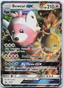 Bewear GX - SM34 Holo Promo Sun & Moon Promo Pokemon TCG HP - Image 1