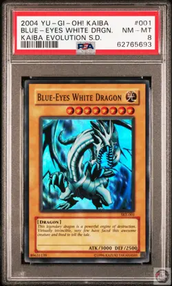 Blue Eyes White Dragon 001-97 Kaiba Evolution Starter Deck Yugioh PSA 8 - Image 1