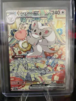 Pokemon TCG Cinccino ex 119/086 ME: chaos rising Full Art - Image 1