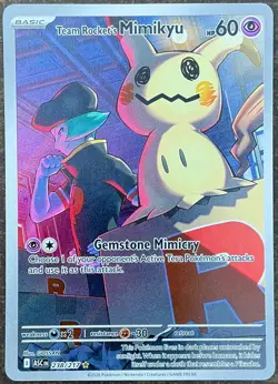 Pokemon Ascended Heroes Team Rocket's Mimikyu 238/217 Illustration Rare - Image 1