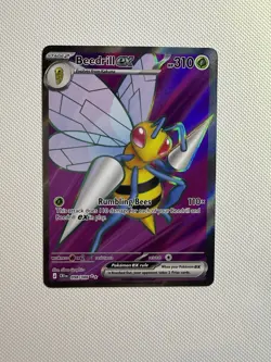 Pokemon Beedrill EX 098/086 Chaos Rising Ultra Rare Full Art Holo 310 HP - Image 1