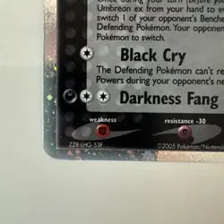 Umbreon ex 112/115 Unseen Forces Holo foil NM+ Double Swirl 2005 - Image 5