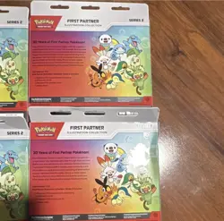 Pokemon First Partner Illustration Series 2 Lot of 4 & Lumiose Mini Tins Art Set - Image 2