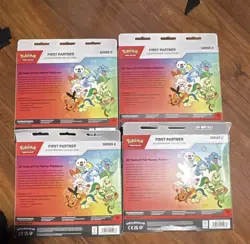 Pokemon First Partner Illustration Series 2 Lot of 4 & Lumiose Mini Tins Art Set - Image 5