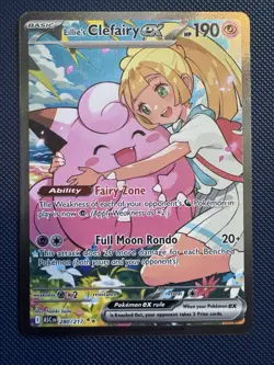 Lillie's Clefairy Ex 280/217 SIR Ascended Heroes Pokemon TCG - NM - Image 1