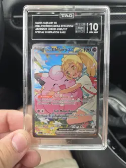 Pokemon TCG Lillie's Clefairy EX SIR Ascended Heroes 280/217 Graded TAG 10 - Image 1