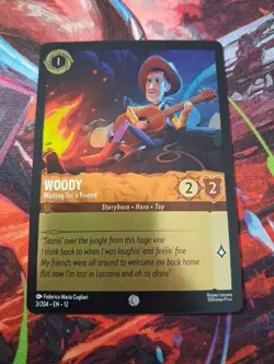 Disney Lorcana TCG Woody Waiting For a Friend 3/204 Foil Wilds Unknown - Image 1