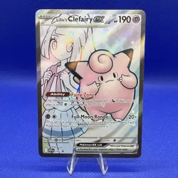 Pokemon Lillie's Clefairy EX SVP 195 Journey Together Full Art Promo - Image 1