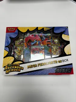 Pokemon TCG Mega Evolution Ascended Heroes Mega Feraligatr Ex Box - New & Sealed - Image 1