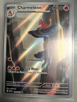 Nintendo Pokemon TCG Charmeleon 169/165 SV 151 IR Full Art Holo Eng 2023 - Image 1