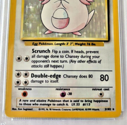 1999 POKEMON BASE SET UNLIMITED #3 CHANSEY-HOLO PSA 9 - Image 3