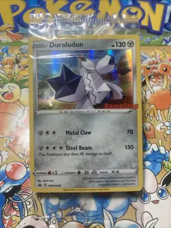 Pokemon TCG Holo Duraludon Gamestop Stamped Promo SWSH028 Sealed - Image 1