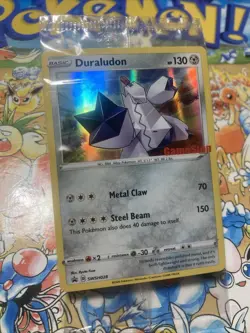Pokemon TCG Holo Duraludon Gamestop Stamped Promo SWSH028 Sealed - Image 2