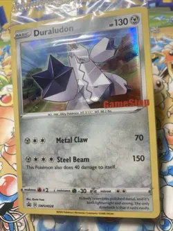 Pokemon TCG Holo Duraludon Gamestop Stamped Promo SWSH028 Sealed - Image 3