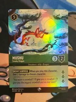 Lorcana Mushu - Sneaky Dragon (Epic) x1 Near Mint FOIL from Winterspell (11) - Image 1