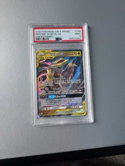 Garchomp & Giratina GX 146/236 - PSA 9 - Tag Team - Unified Minds - Pokemon TCG - Image 1