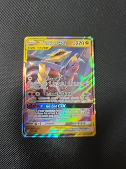 Pokemon Card Garchomp & Giratina GX 146/236 Unified Minds Tag Team Played - Image 1