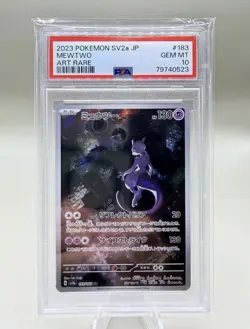 Pokemon Mewtwo Art Rare Holo Japanese SV2a 151 #183 PSA 10 2023 Card - Image 1