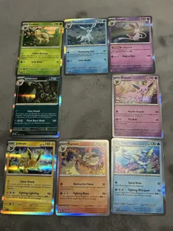 Prismatic Evolutions Complete all 8 Card Eevee-lutions Set HOLO NM - Image 1