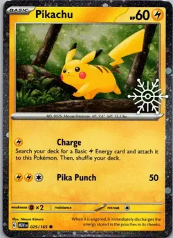 Pikachu - (Holiday Calendar) Common Miscellaneous Cards & Products 025/165 NM - Image 1