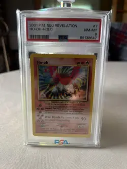 Pokemon TCG Ho-Oh Neo Revelation Holo Card 7/64 Psa 8 - Image 1
