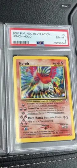 Pokemon TCG Ho-Oh Neo Revelation Holo Card 7/64 Psa 8 - Image 3