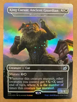 MTG 1x FOIL SHOWCASE King Caesar, Ancient Guardian 370 Ikoria Lair Magic x1 NM - Image 1