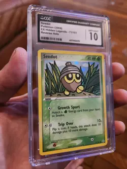 (TOP POP 5) CGC 10 GEM MINT Pokemon EX Hidden Legends Seedot 71/101 Reverse Holo - Image 1
