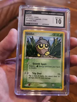 (TOP POP 5) CGC 10 GEM MINT Pokemon EX Hidden Legends Seedot 71/101 Reverse Holo - Image 2