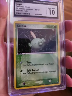 (POP 3) CGC 10 GEM MINT Gulpin EX Hidden Legends 62/101 Reverse Holo Pokemon - Image 1