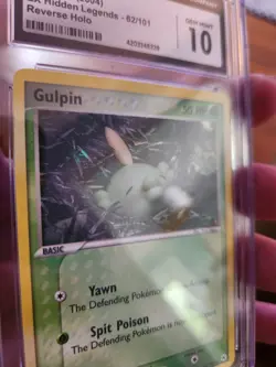 (POP 3) CGC 10 GEM MINT Gulpin EX Hidden Legends 62/101 Reverse Holo Pokemon - Image 3