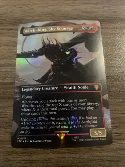 Witch-king Sky Scourge Borderless Foil NM/M LOTR Lord of the Rings Commander MTG - Image 1