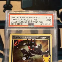 2021 Pokemon SWSH Greninja Gold Star Promo #144 PSA 9 Mint – Celebrations ETB - Image 2