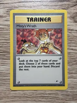 Misty's Wrath 114/132 Gym Heroes Trainer Unlimited Edition Regular Uncommon EN - Image 1
