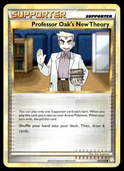 Professor Oak's New Theory HeartGold SoulSilver Uncommon 101/123 2010 Pokemon TC - Image 1