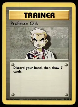 EX-NM Base Set Professor Oak Uncommon 088/102 Pokemon TCG - Image 1
