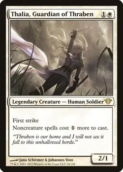 Thalia, Guardian of Thraben - Foil Dark Ascension LP MTG - Image 1