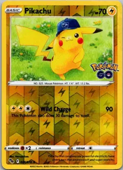Pikachu (28) Holo Rare Pokemon GO 028/078 NM - Image 1