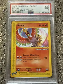 Pokemon Ho-Oh Pokemon Center New York League Black Star Promo #52 PSA 9 Mint - Image 1