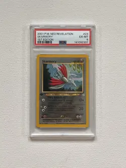 Pokemon 2001 Neo Revelation #23/64 SKARMORY 1st Edition RARE card PSA 6 EX-MT - Image 1