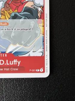 Monkey.D.Luffy P-001 Super Pre-Release Participant Promo One Piece Card - Image 3